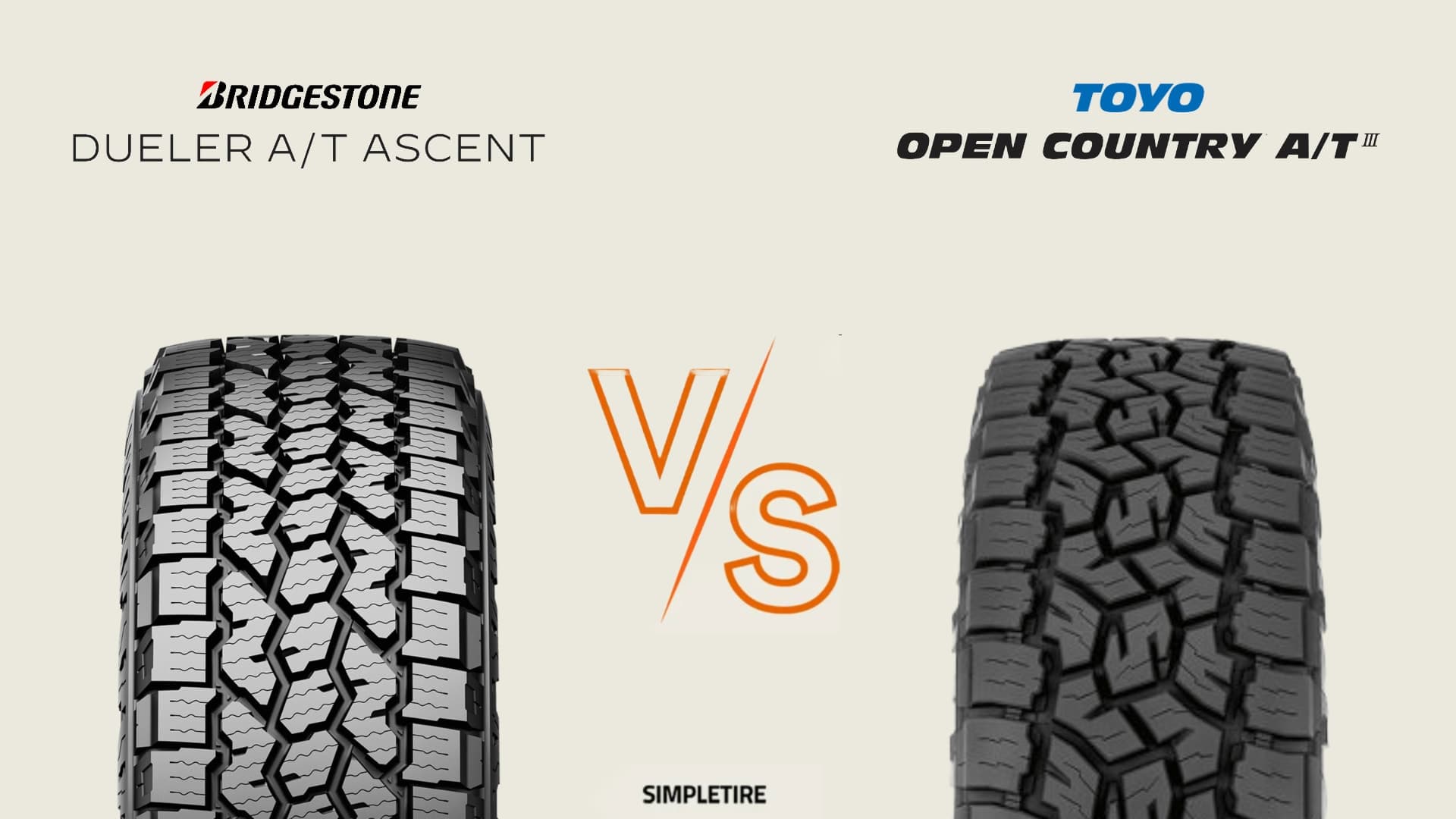 Bridgestone Dueler A/T Ascent vs Toyo Open Country A/T III tires
